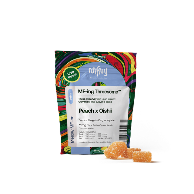 Peach x Oishii 3 Pack Live Resin Gummies MFNY
