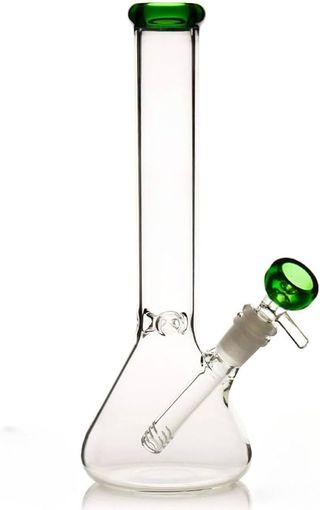 10.5" Green and Clear Bong Oriental Imports