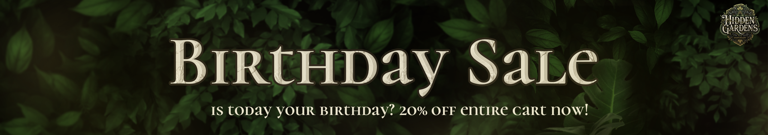 Cannabis Promo, Cannabis Sales, Cannabis Discounts, Cannabis on Sale, Birthday Sale