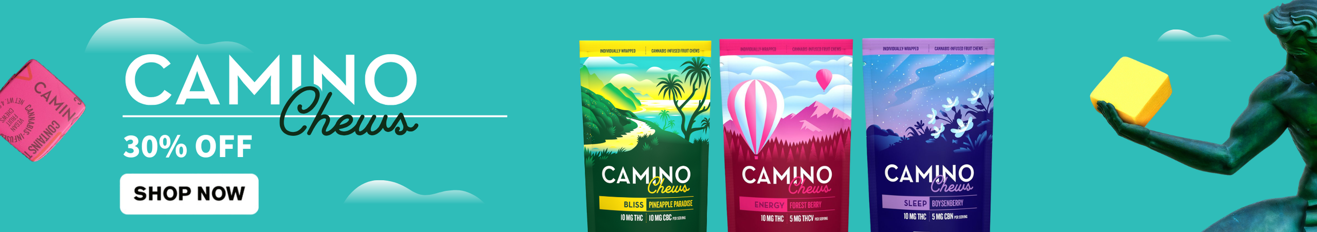 Cannabis Promo, Cannabis Sales, Cannabis Discounts, Cannabis on Sale, 30% OFF Camino Chews