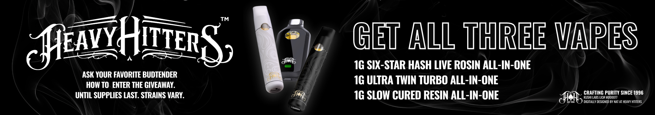 Cannabis Promo, Cannabis Sales, Cannabis Discounts, Cannabis on Sale, Heavy Hitters Giveaway