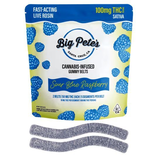 Blue Raspberry Belts Sativa Big Pete's Treats