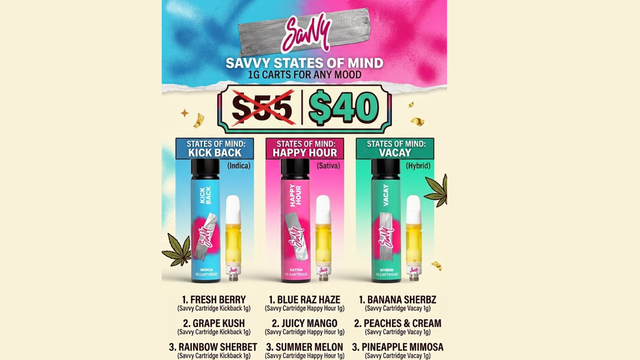 Cannabis Promo, Cannabis Sales, Cannabis Discounts, Cannabis on Sale, SAVVY SALE $15 OFF