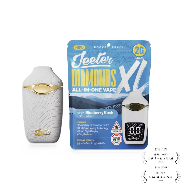 - Blueberry Kush Diamonds Disposable Jeeter