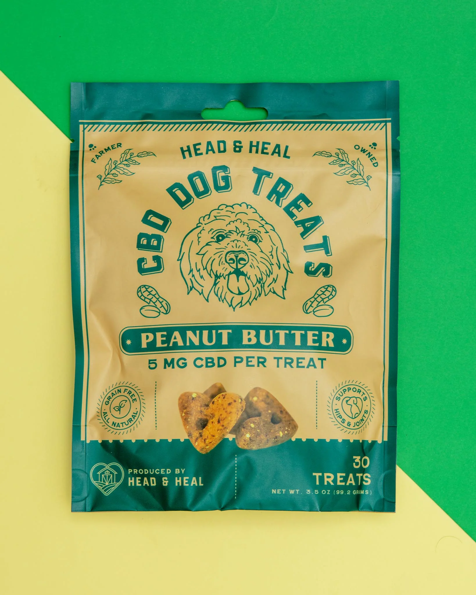 Peanut Butter CBD Dog Treat Head & Heal
