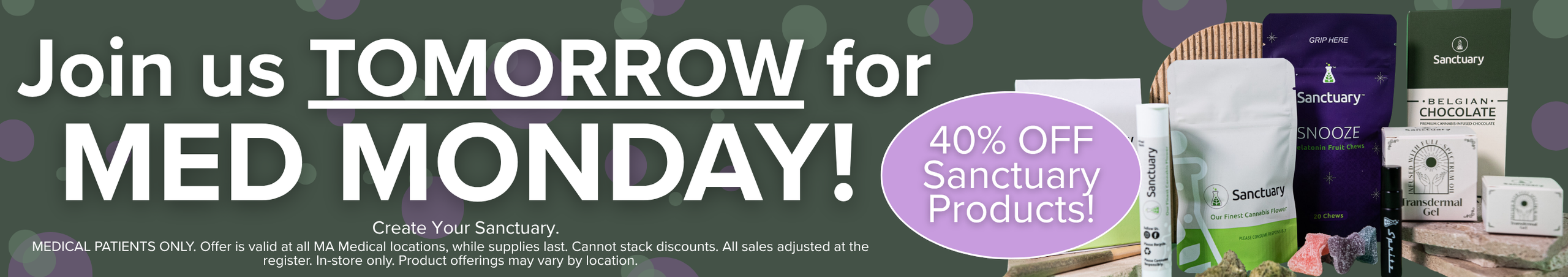 Cannabis Promo, Cannabis Sales, Cannabis Discounts, Cannabis on Sale, MED MONDAY! Happening TOMORROW!