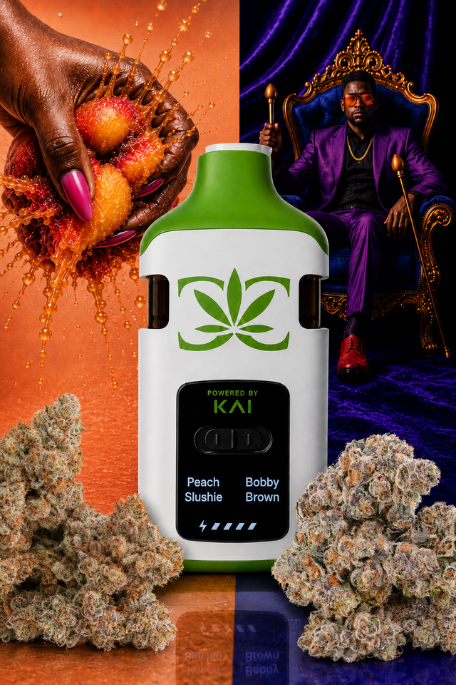 Dual Chamber Peach Slushie x Bobby Brown Canna Caviar