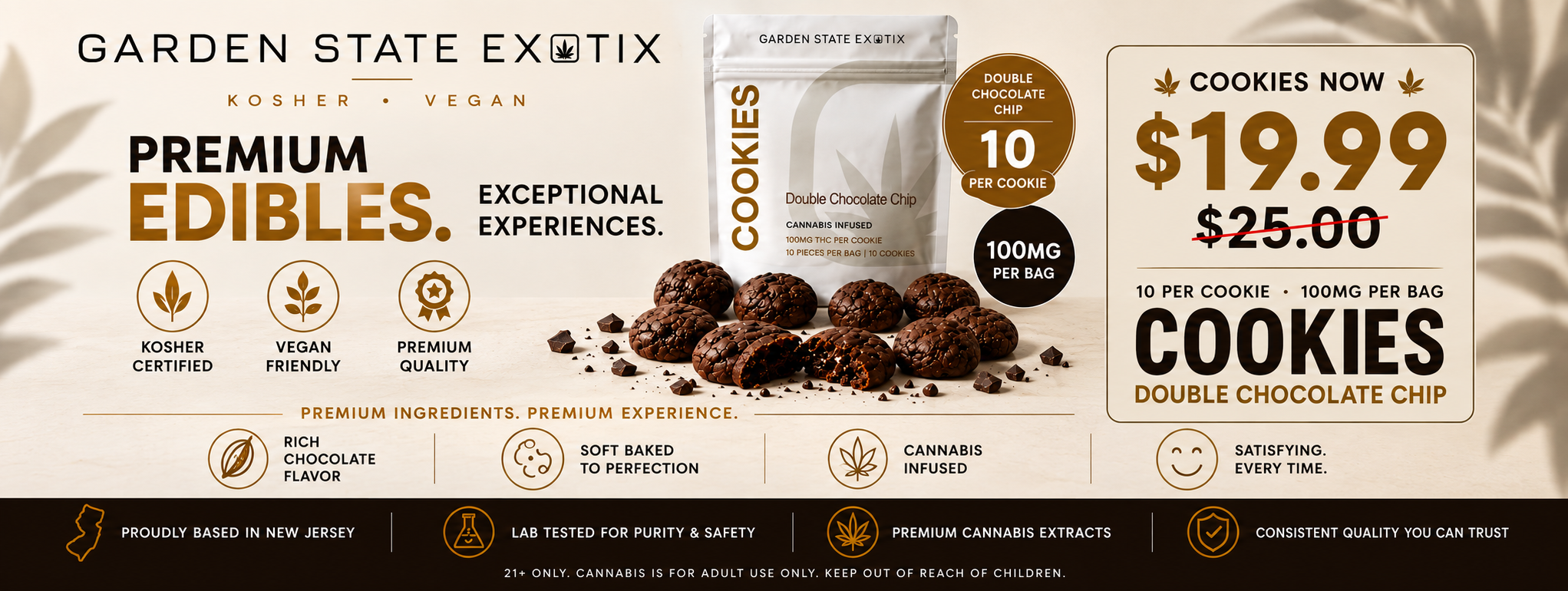 Cannabis Promo, Cannabis Sales, Cannabis Discounts, Cannabis on Sale, Double Chocolate Chip Cookies Discount