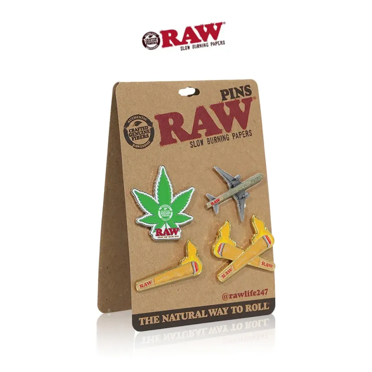 Raw Badge Pins - 4 Pack Raw