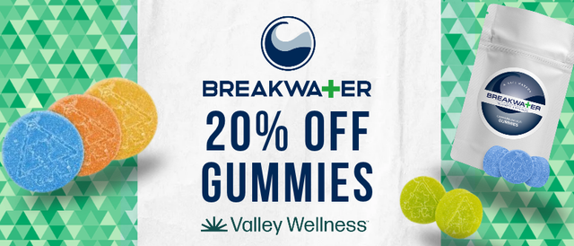Cannabis Promo, Cannabis Sales, Cannabis Discounts, Cannabis on Sale, 20% Off Breakwater Edibles!