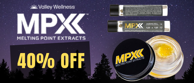 Cannabis Promo, Cannabis Sales, Cannabis Discounts, Cannabis on Sale, 40% Off MPX Concentrates & Pre-Rolls!