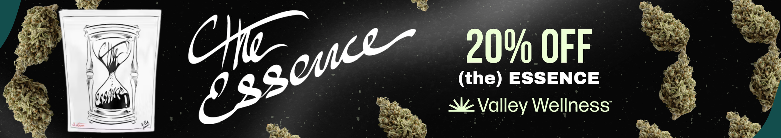 Cannabis Promo, Cannabis Sales, Cannabis Discounts, Cannabis on Sale, 20% off (the) Essence Flower