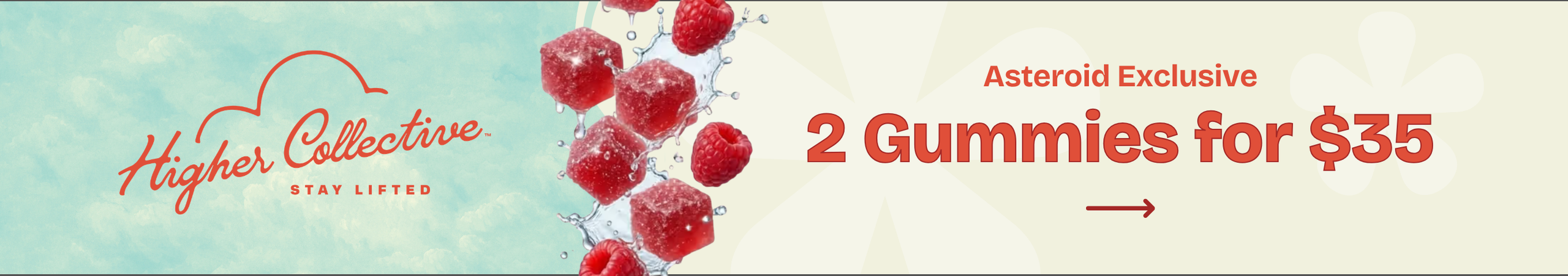 Cannabis Promo, Cannabis Sales, Cannabis Discounts, Cannabis on Sale, Asteroid Gummies - 2 for $35!
