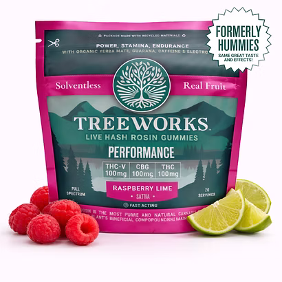 Raspberry Lime Performance 20ct Gummies Treeworks