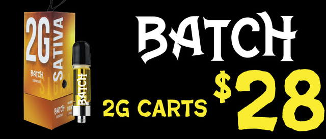 Cannabis Promo, Cannabis Sales, Cannabis Discounts, Cannabis on Sale, Batch 2g carts — $28