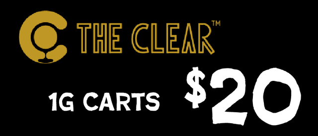Cannabis Promo, Cannabis Sales, Cannabis Discounts, Cannabis on Sale, The Clear Carts 1G — $20