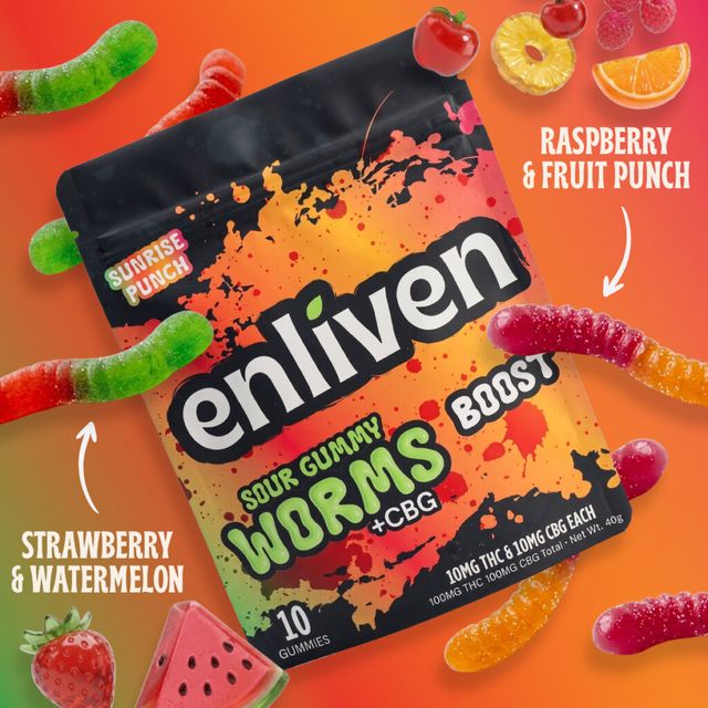 Sour Gummy Worms Boost Enliven