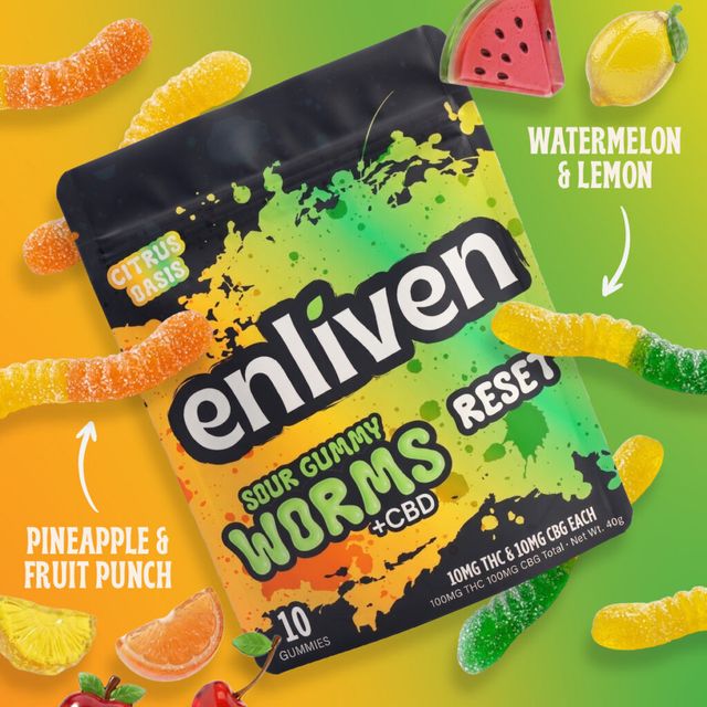 Sour Gummy Worms Reset Enliven