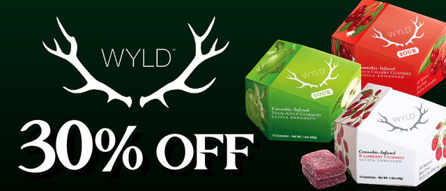 Cannabis Promo, Cannabis Sales, Cannabis Discounts, Cannabis on Sale, Wyld Gummies — 30% off