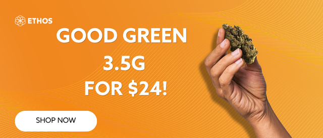 Cannabis Promo, Cannabis Sales, Cannabis Discounts, Cannabis on Sale, GTI GOOD GREEN 3.5G FOR $24