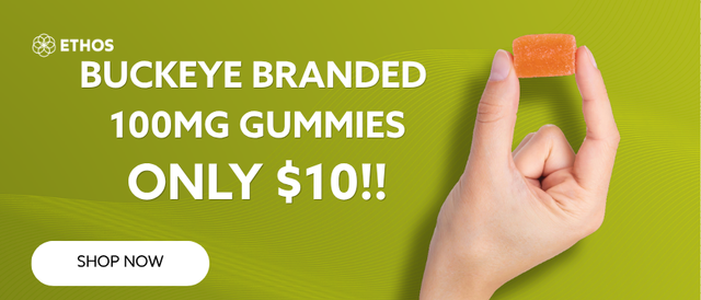 Cannabis Promo, Cannabis Sales, Cannabis Discounts, Cannabis on Sale, BUCKEYE BRANDED 100MG GUMMIES ONLY $10