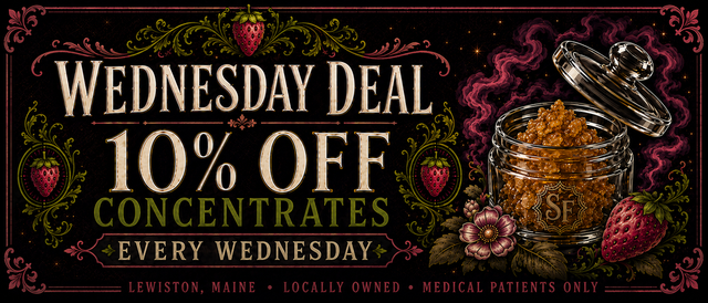 Cannabis Promo, Cannabis Sales, Cannabis Discounts, Cannabis on Sale, 10% Off Concentrates Every Wednesday