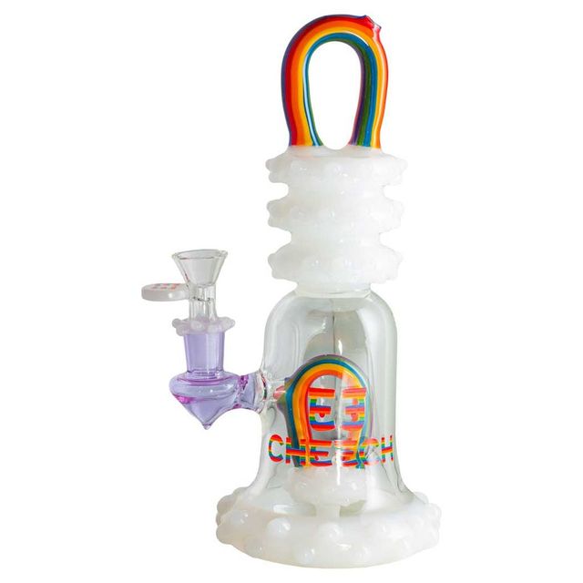 Puffed Clouds with Rainbow Cheech Glass