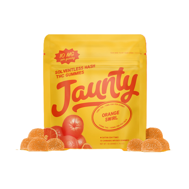- Orange Swirl Hash Infused Gummies Jaunty