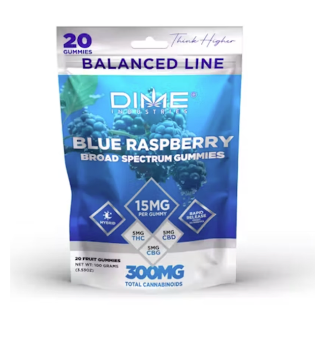 BLUE RASPBERRY 1:1:1 CBD CBG Dime Industries