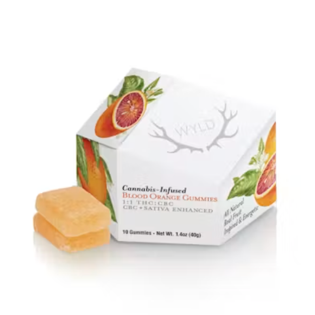 Blood Orange 1 : 1 THC:CBC Gummies  WYLD