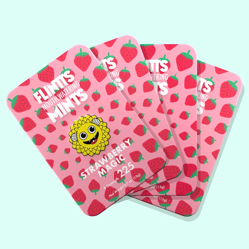 Flintts Mouth Watering Mints - STRAWBERRY MAGIC Flintts Mouth Watering Mints