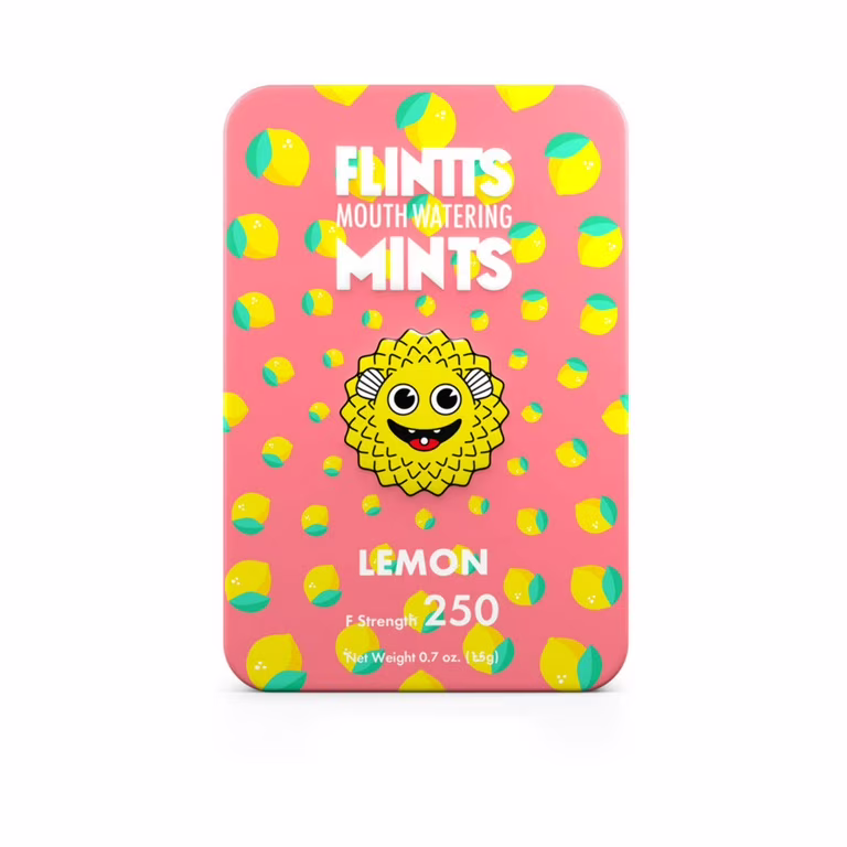 Flintts Mouth Watering Mints - LEMON Flintts Mouth Watering Mints