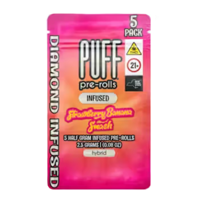 Strawberry Banana Smash 5pk Puff