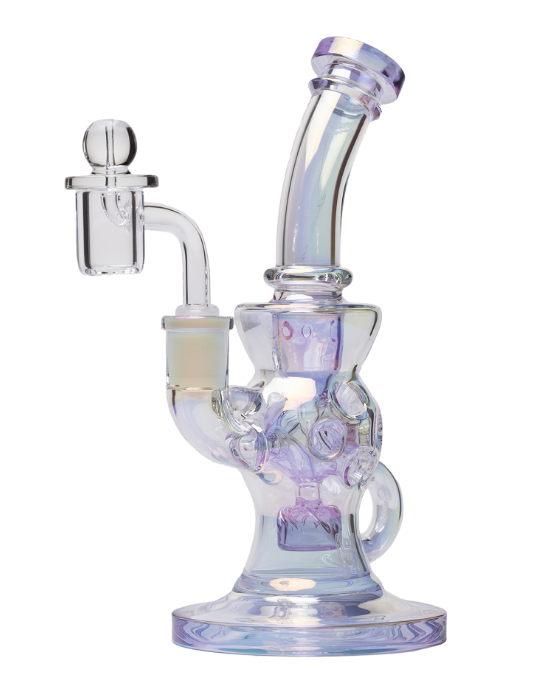 Iridescent Swiss Incycler Rig 8.5'' Human Grade