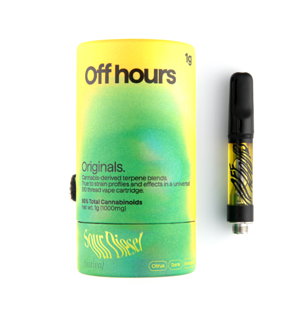 Sour Diesel  1g 510 Vape Cart Off Hours