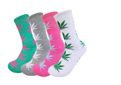 Pastel Weed Socks Trends