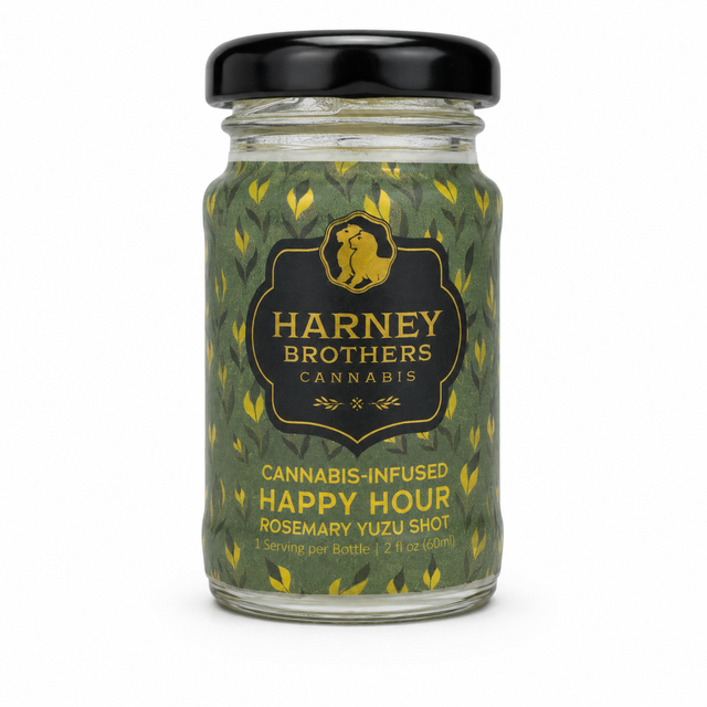 HAPPY HOUR Rosemary Yuzu Shot 10mg 2 fl oz Bottle Harney Brothers