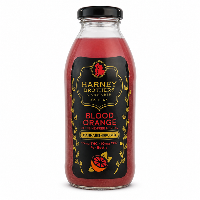 Blood Orange Herbal Tea 1:1 THC:CBD 10mg Bottle Harney Brothers