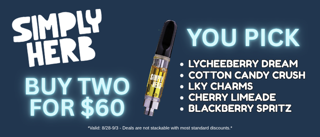 vape sale promo deals Simply Herb Vapes 2 for 60 | Cannabis Discounts at Fire & Oak Mt. Holly, NJ Chesapeake Apothecary gummy Flavor:Epic Peach Mango