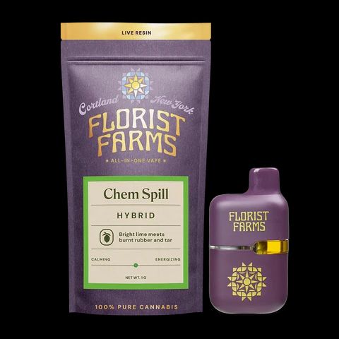 Chem Spill 1g Live Resin AIO Vape Florist Farms