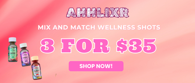 Cannabis Promo, Cannabis Sales, Cannabis Offers, Cannabis on Sale, 3 Ahhlixr Wellness Shots for $35