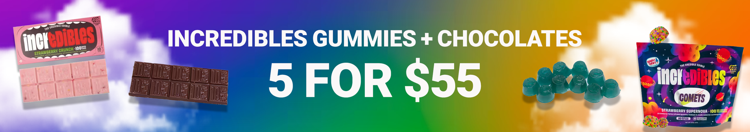 Cannabis Promo, Cannabis Sales, Cannabis Discounts, Cannabis on Sale, Incredibles 5 for $55