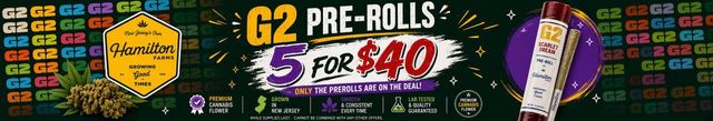 Cannabis Promo, Cannabis Sales, Cannabis Discounts, Cannabis on Sale, G2 PRE-ROLLS 5 for $40