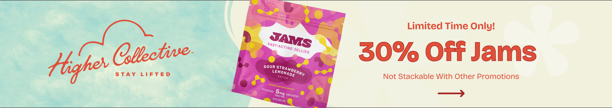 Cannabis Promo, Cannabis Sales, Cannabis Discounts, Cannabis on Sale, 30% Off Jams