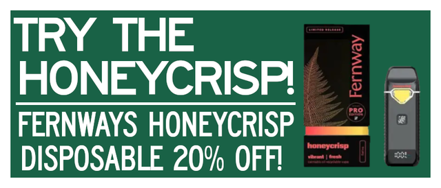 Cannabis Promo, Cannabis Sales, Cannabis Discounts, Cannabis on Sale, Fernway Honeycrisp 2g Disposable 20% Off