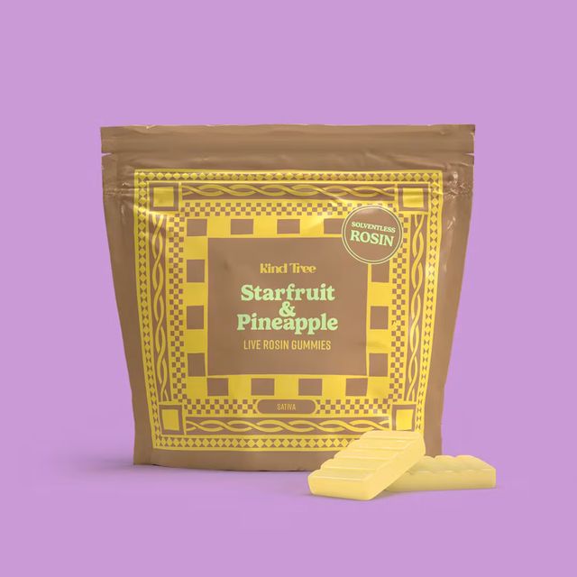 Starfruit and Pineapple Live Rosin Gummies Kind Tree
