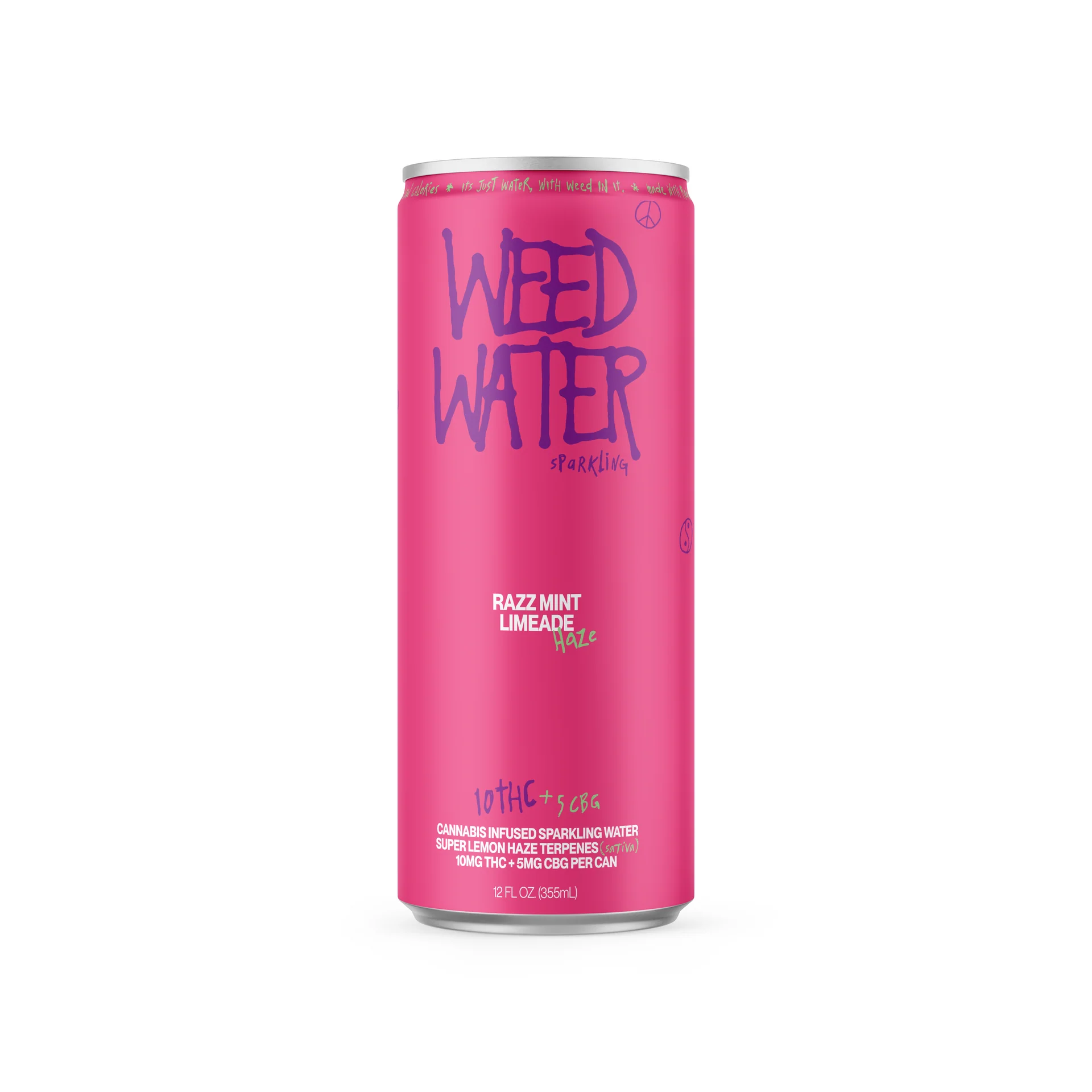 Sparkling Razz Mint Limeade (Sativa) Weed Water