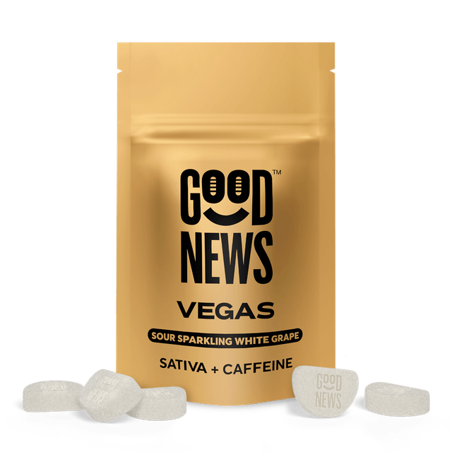 Vegas Sparkling White Grape with Caffeine Good News