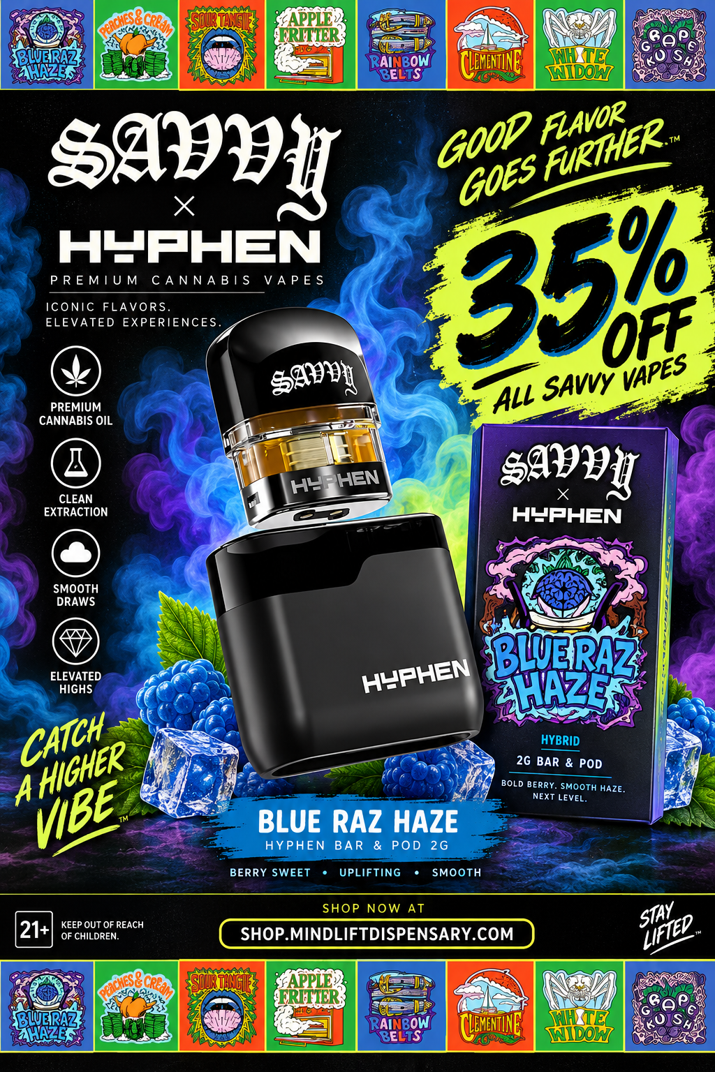 Cannabis Promo, Cannabis Sales, Cannabis Discounts, Cannabis on Sale, 35% OFF ALL SAVVY VAPES