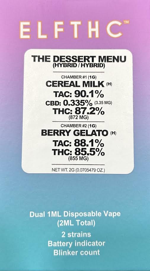 The Dessert Menu